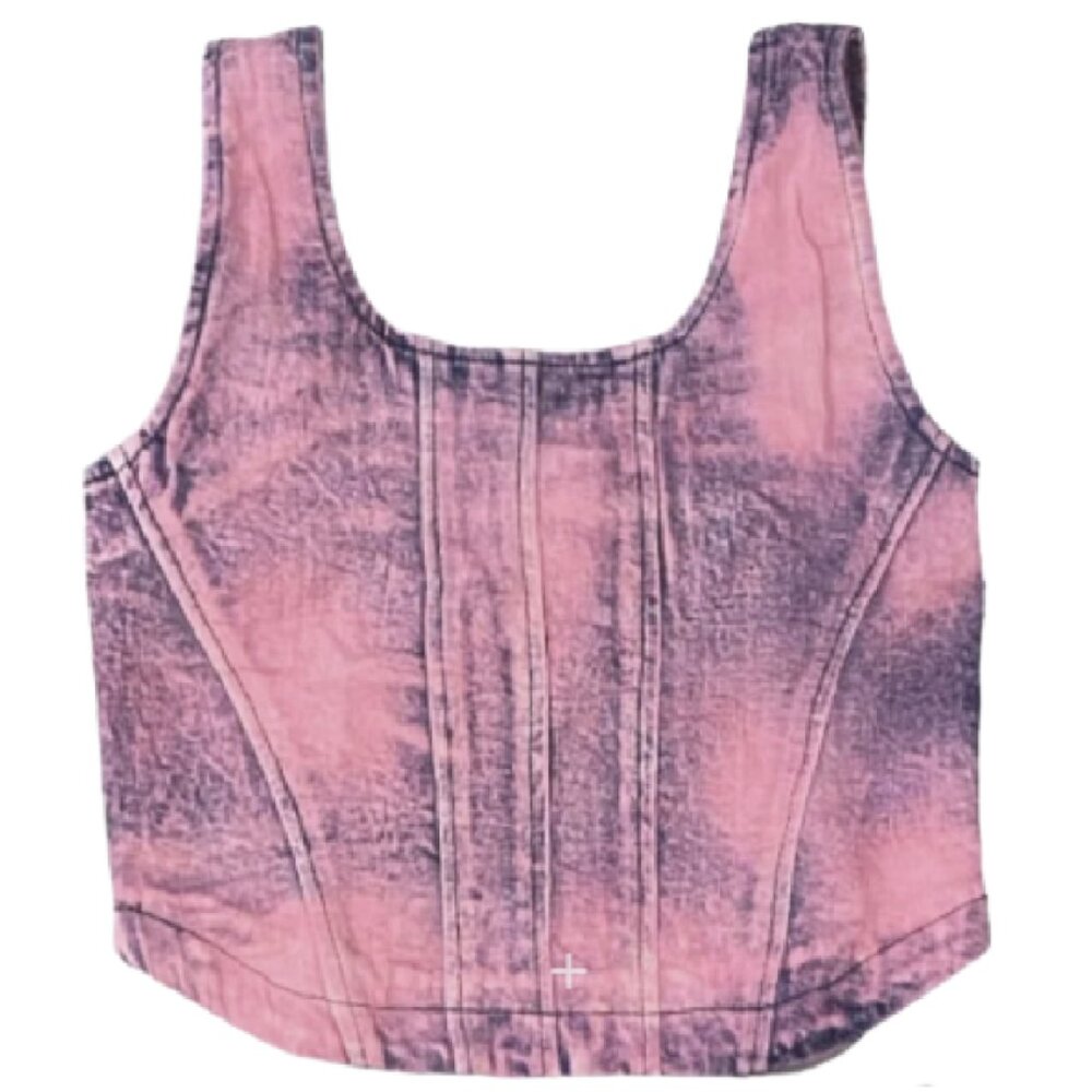 Flowers by Zoe Lavender Dip Dye Denim Crop